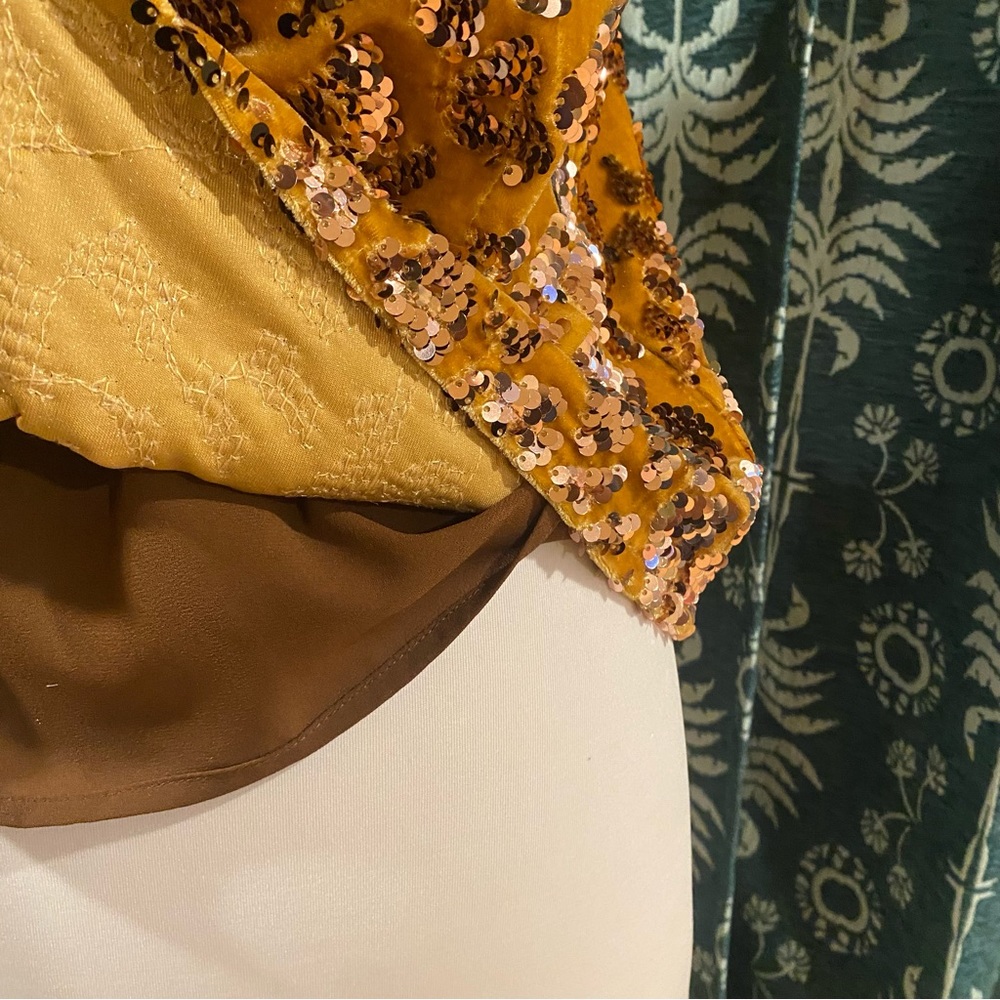 Anthropologie RO+DE Cami Tank Top Esther Sequin Velvet Animal Print Size XS - Picture 9 of 12